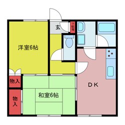 コーポヤマギワの物件間取画像